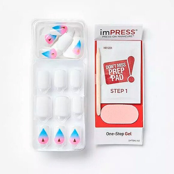 KISS ImPRESS White Shiny Nails Harlem Shake / S - Picture 4 of 7